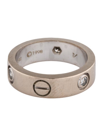 Cartier Band Vintage 3 Diamond Love Ring 50 | 5.25