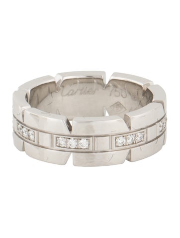 Cartier Band Diamond Tank Française Ring 4.5 | 48