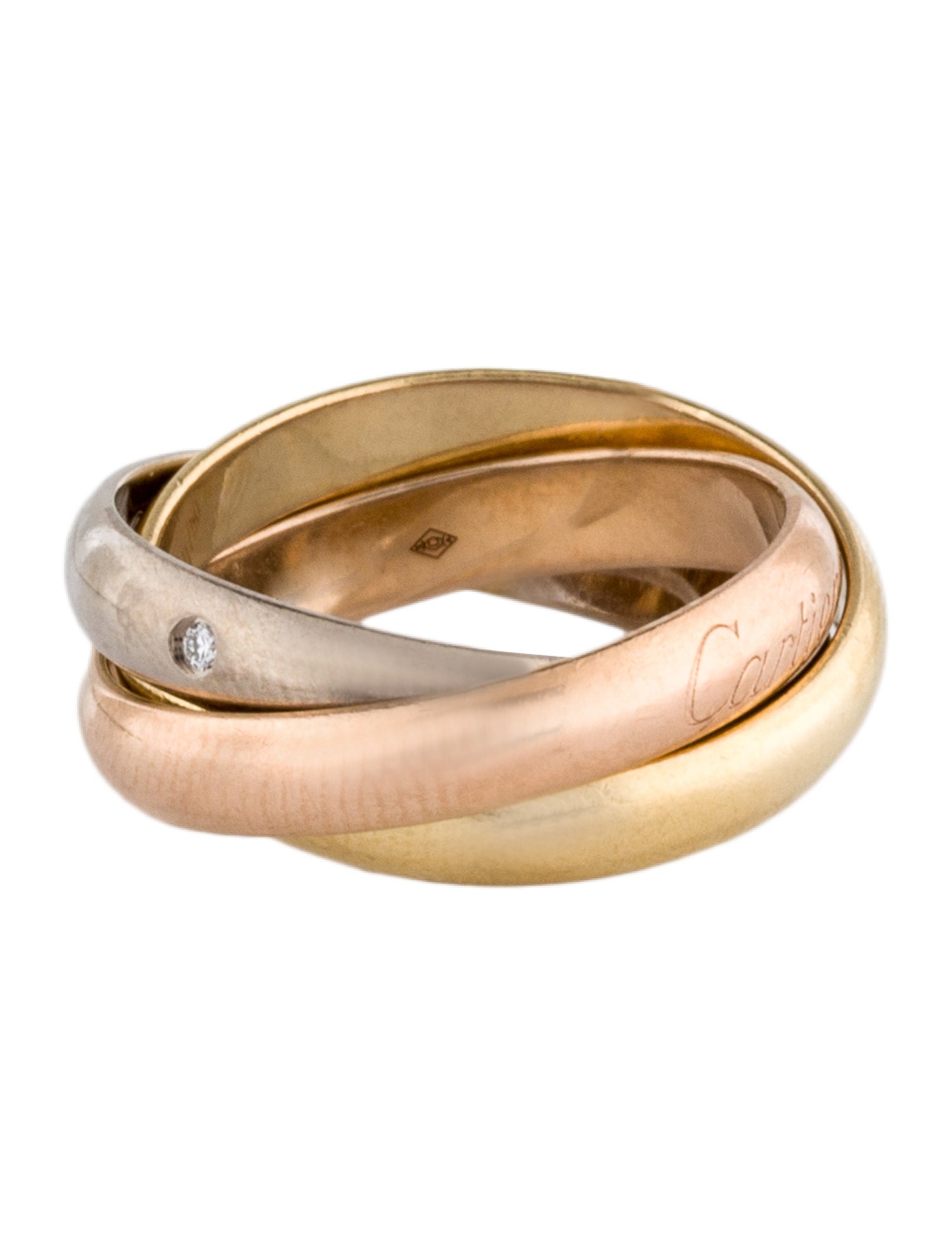 Cartier 5 Diamonds Trinity Ring, Classic Model - 18K Yellow