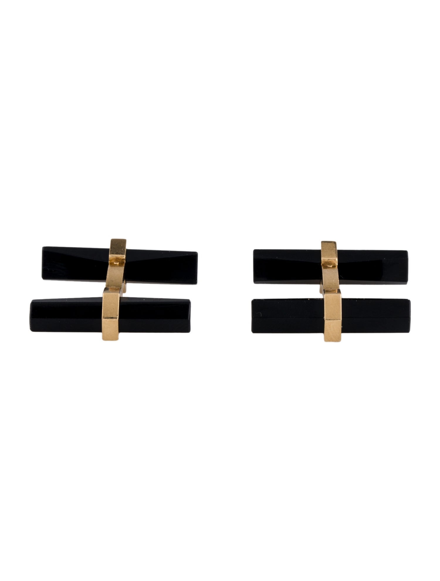 Cartier Vintage 18K Baton Bar Cufflinks