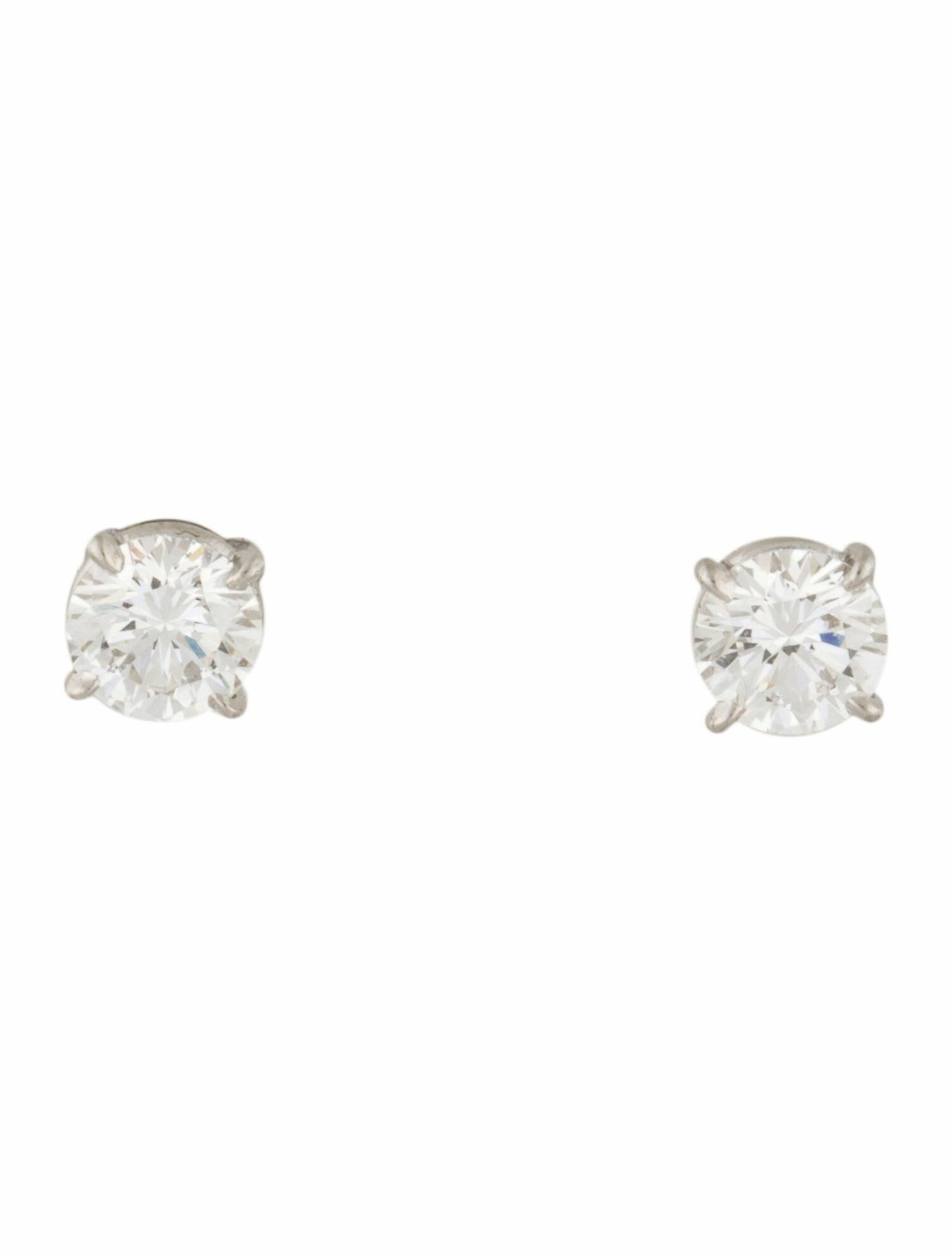 Cartier Platinum 1.51ctw Diamond Stud Earrings
