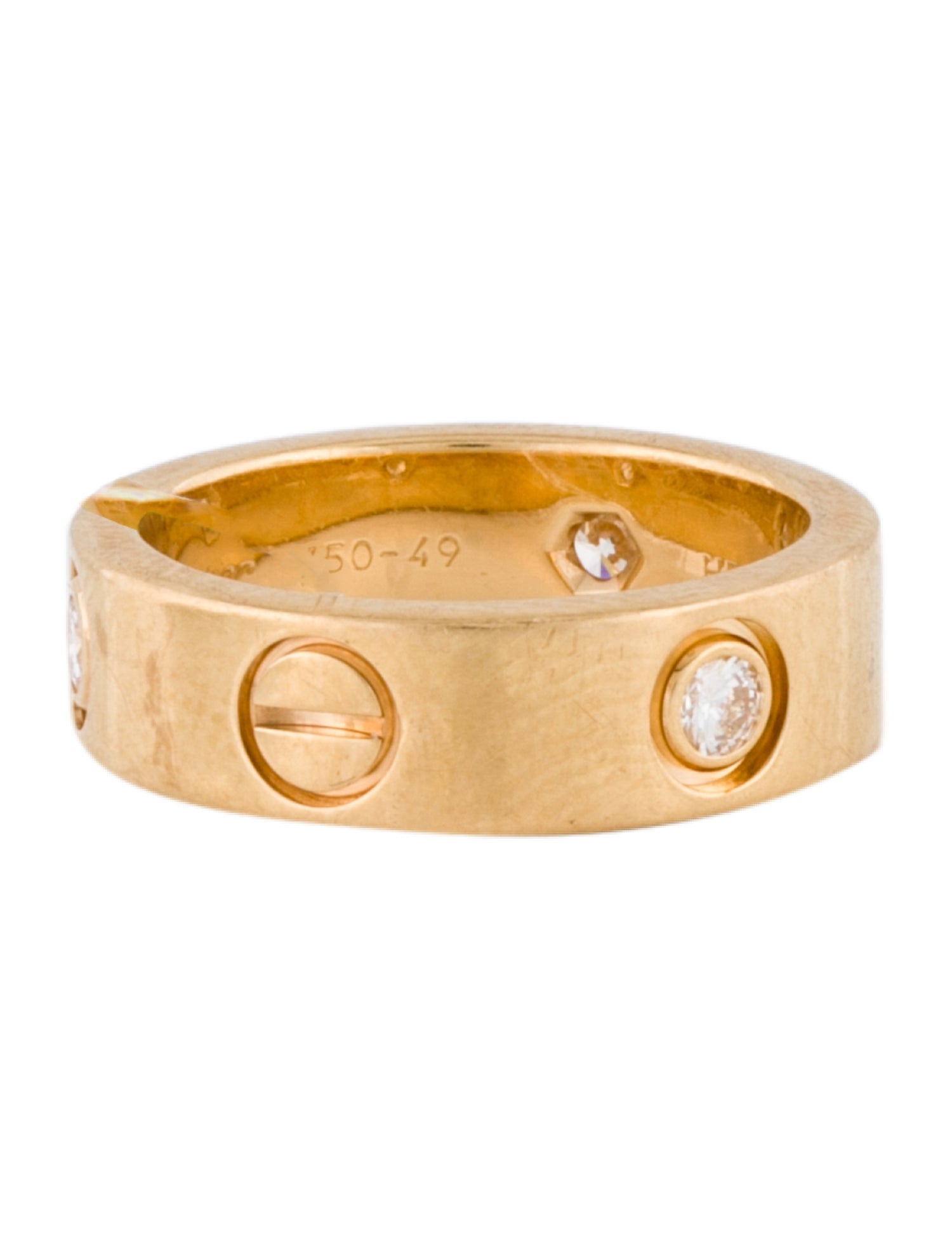 Cartier Vintage 3 Diamond LOVE Ring