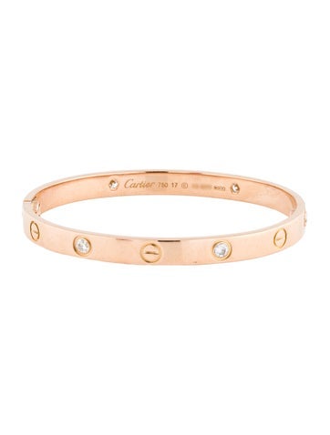 Cartier Bangle 4 Diamond Love Bracelet, Classic Model 17