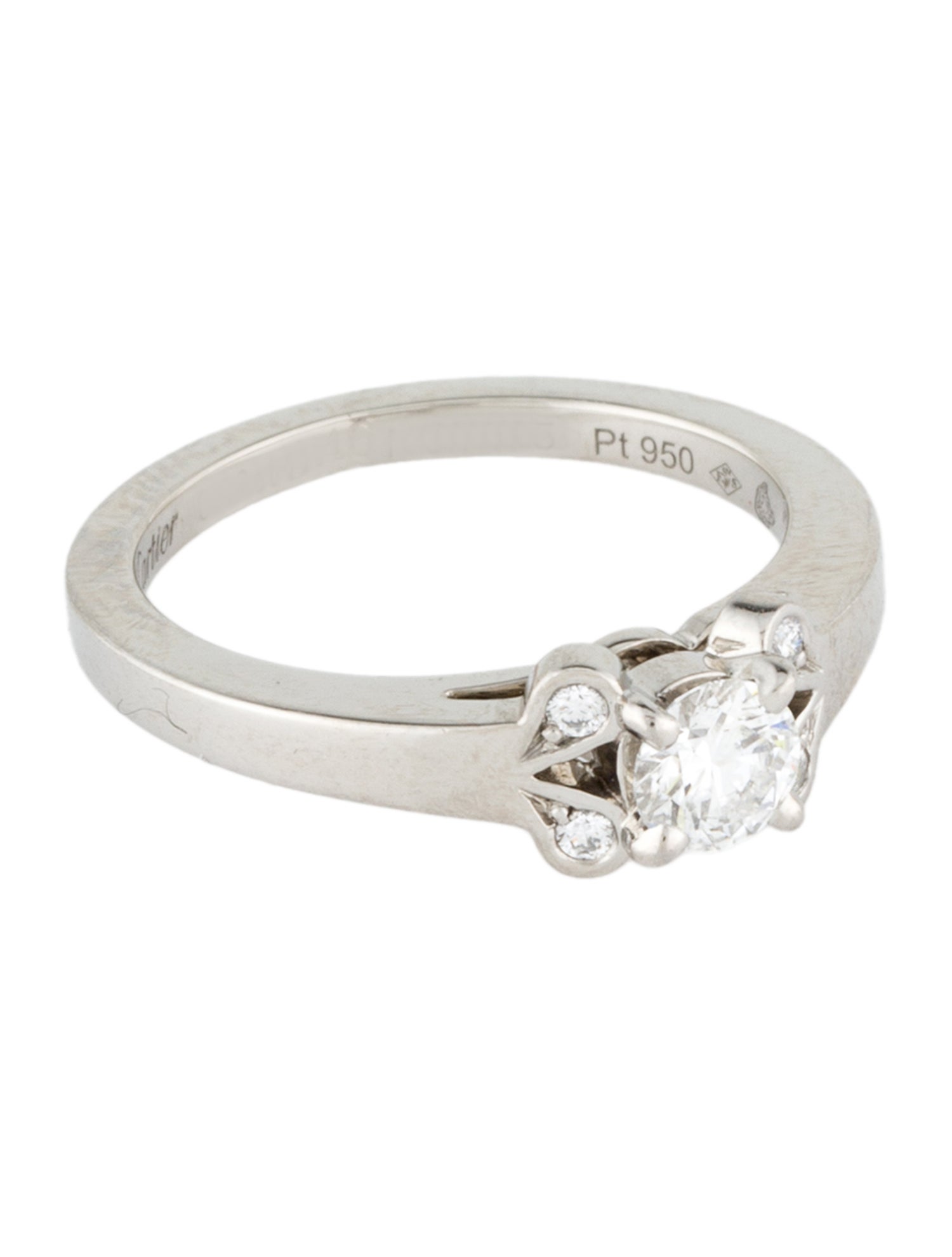Cartier Platinum Diamond Ballerine Engagement Ring