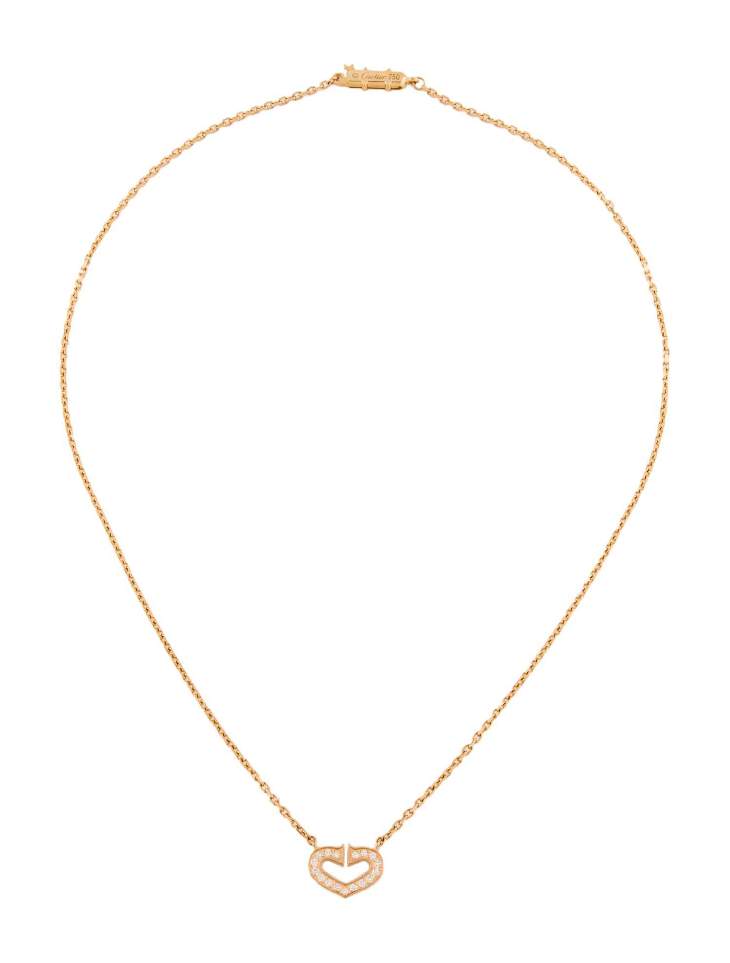 Cartier Diamond C de Cartier Heart Necklace