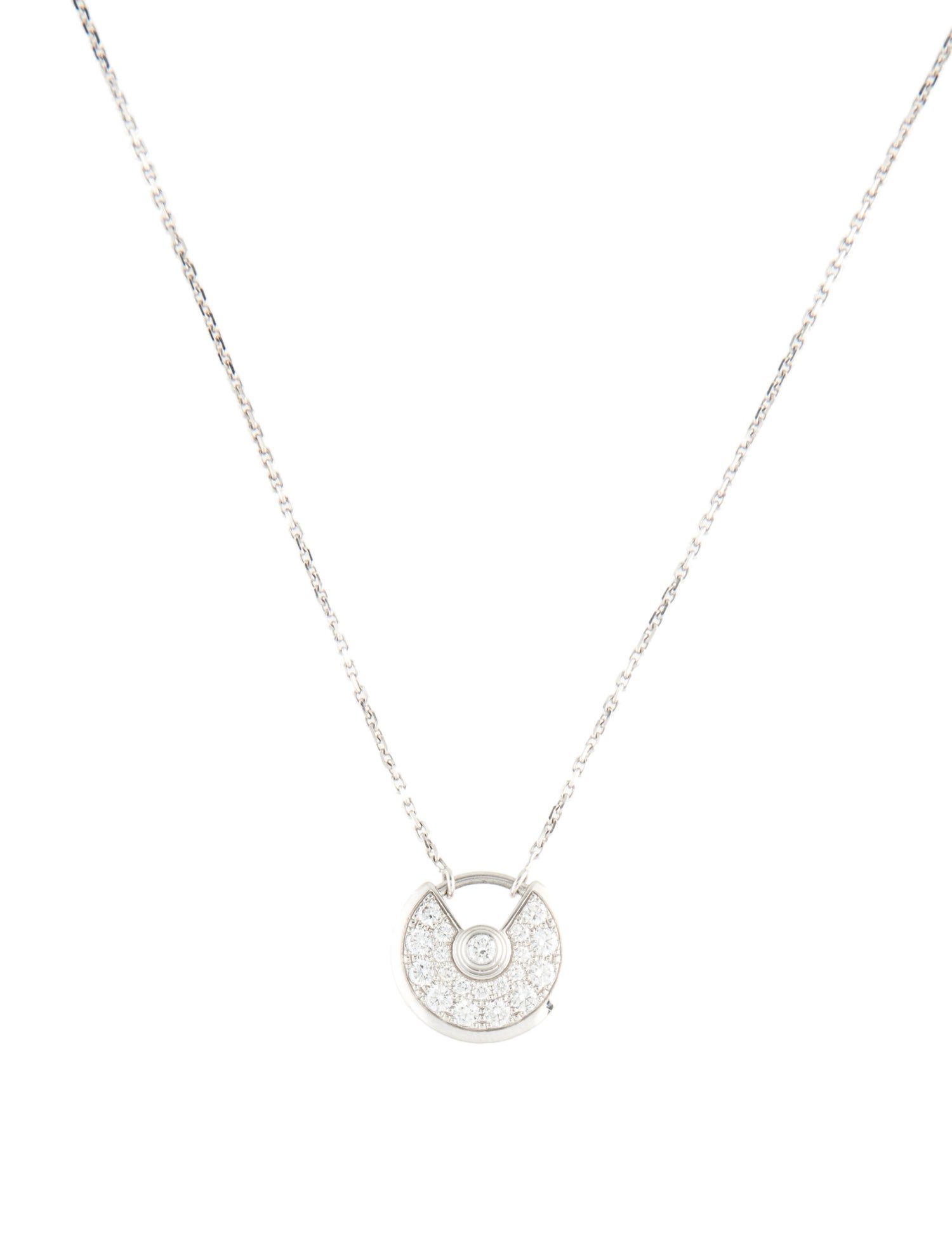 Cartier Amulette de Cartier Necklace, Pavéd