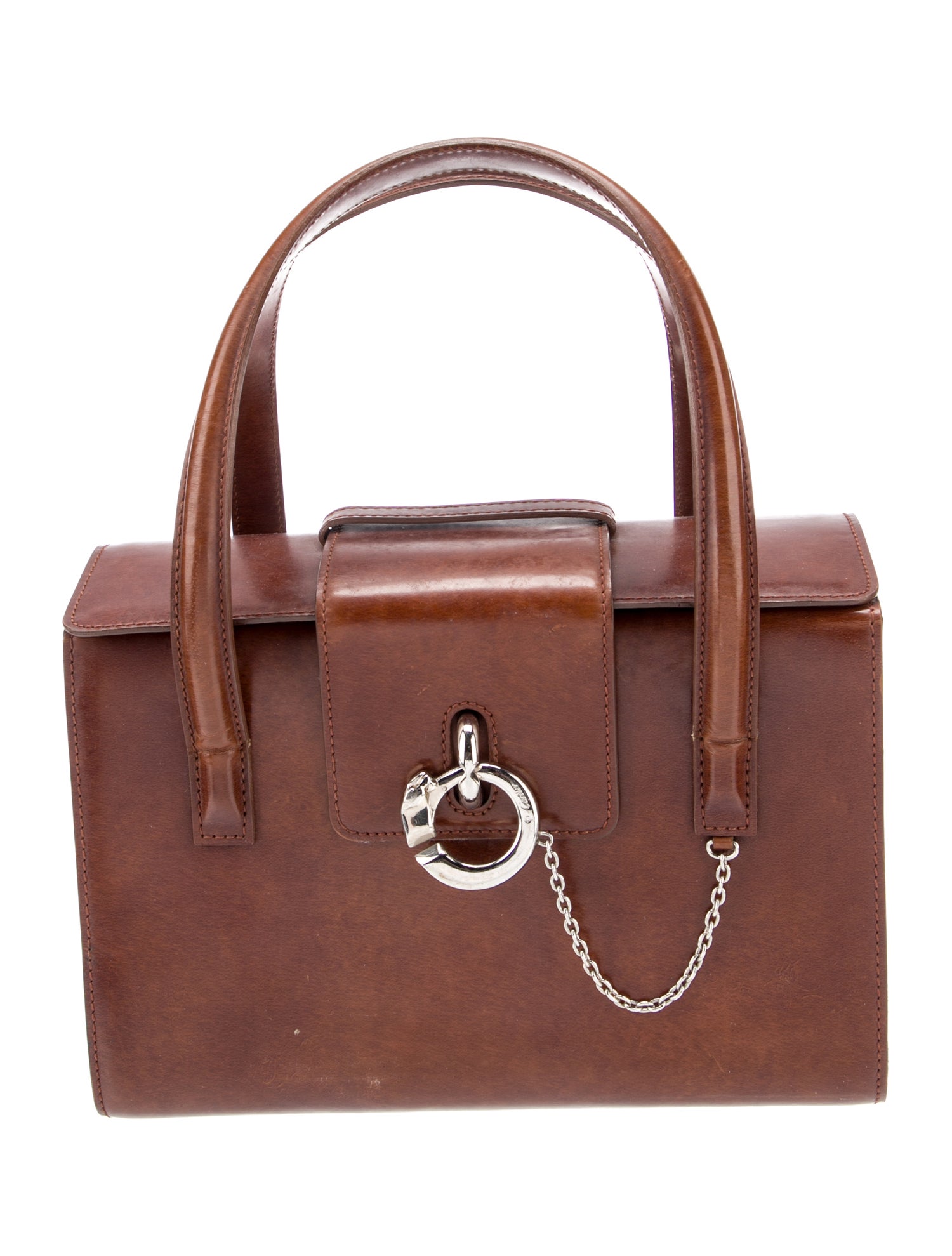 Cartier Leather Top Handle Bag