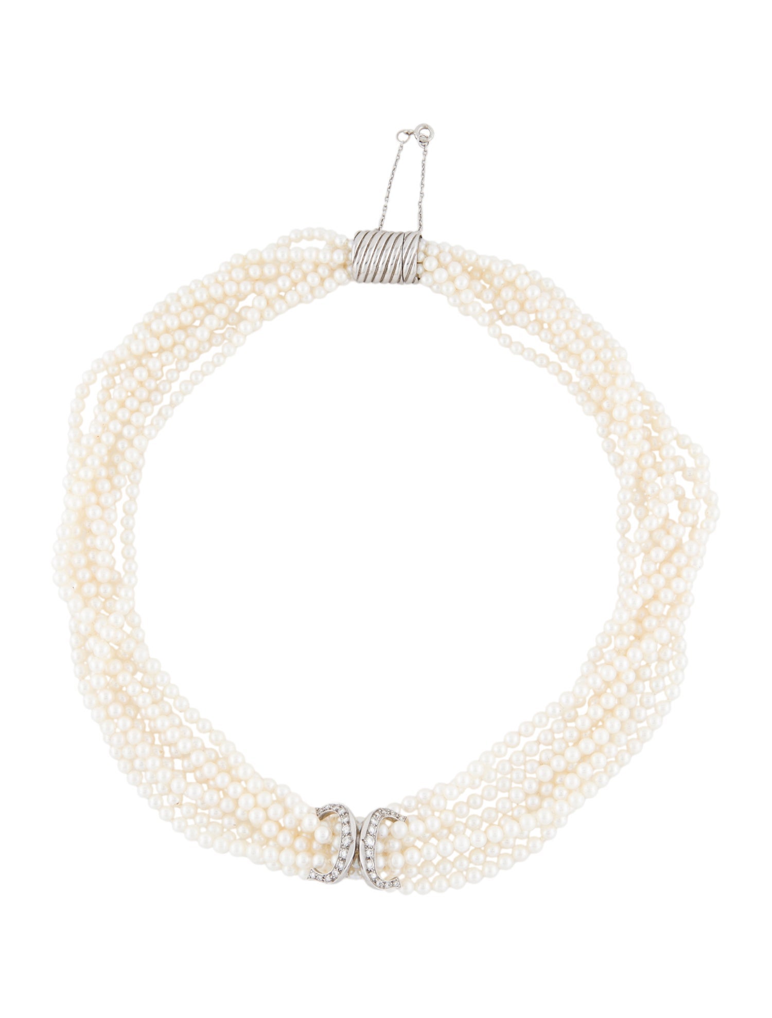 Cartier Diamond C de Cartier Multistrand Pearl Necklace