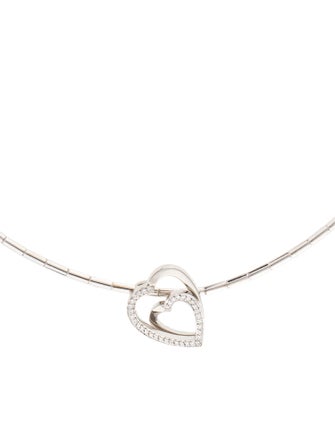 Cartier Nesting Double Heart Diamond Necklace