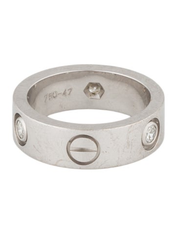 Cartier Band Love Ring, Classic Model, 3 Diamonds 47 | 4.25