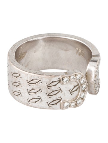 Cartier Band Vintage Anniversary Diamond Double C de Ring 4.75 | 48