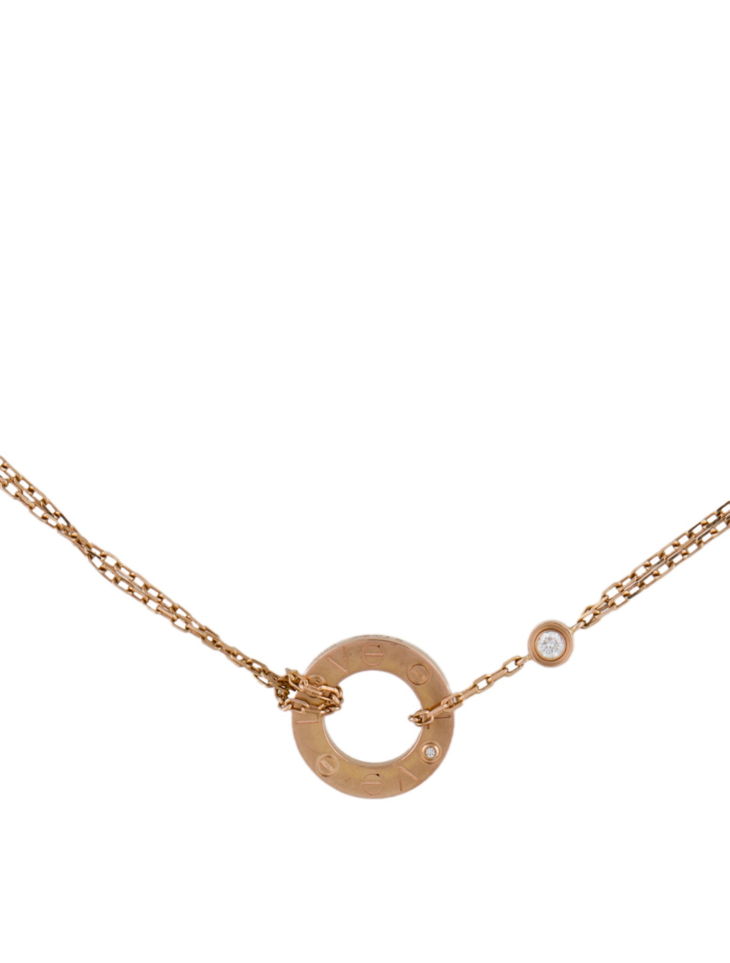Cartier 2 Diamond LOVE Necklace