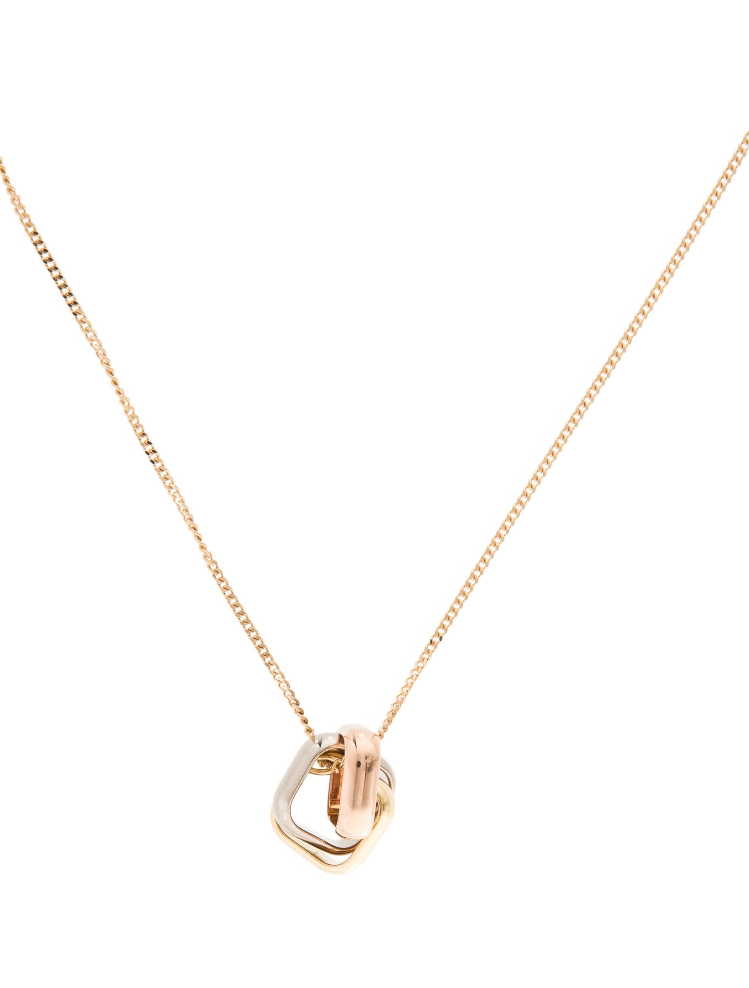 洗練ジュエリー【Cartier】Trinity pendant, cushion-shaped Trinity pendant, cushion-shaped