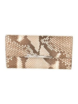Cartier Python Animal Print Continental Wallet