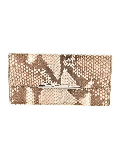 Cartier Python Animal Print Continental Wallet