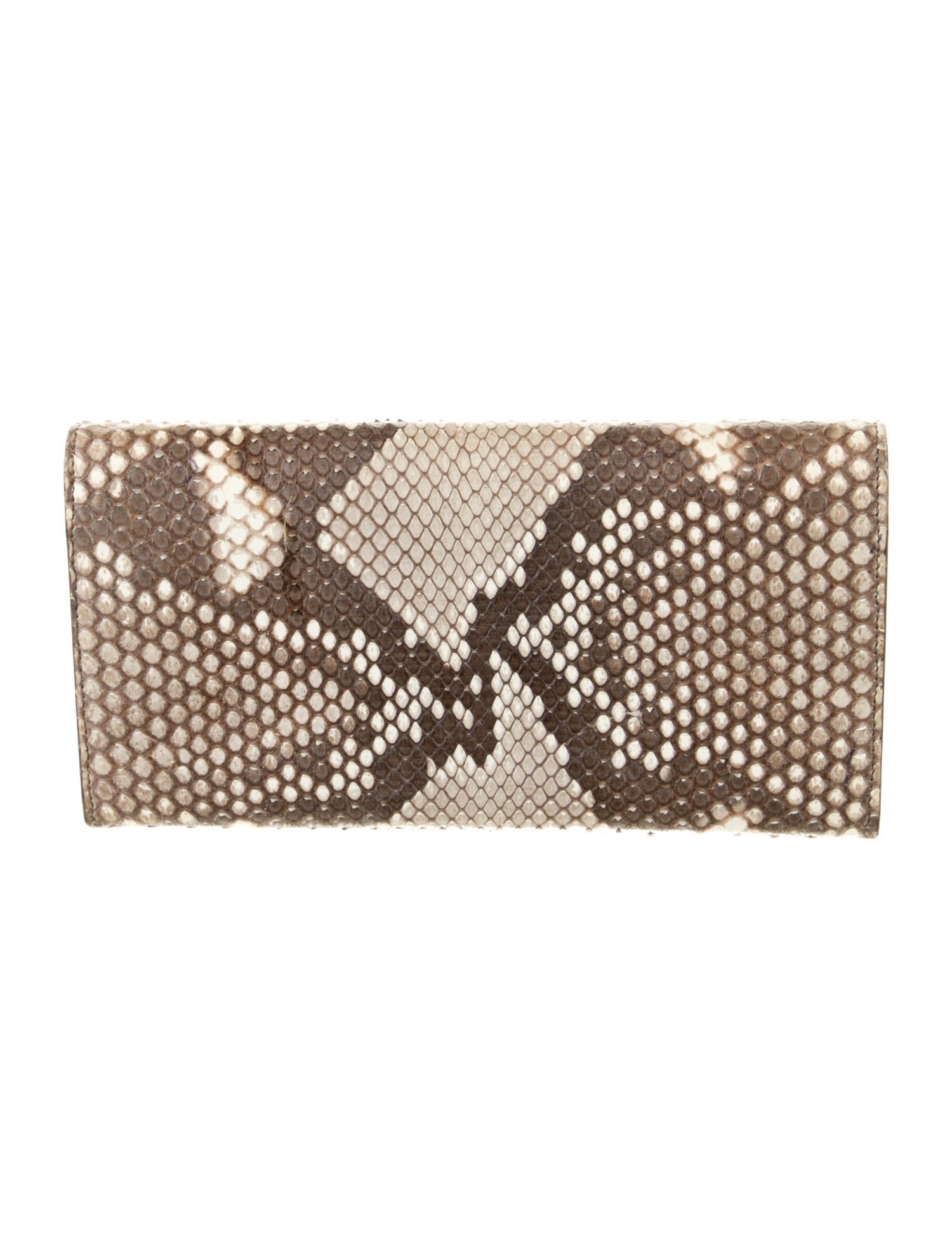 Cartier Python Animal Print Continental Wallet