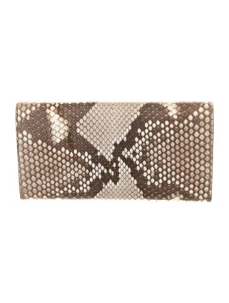 Cartier Python Animal Print Continental Wallet