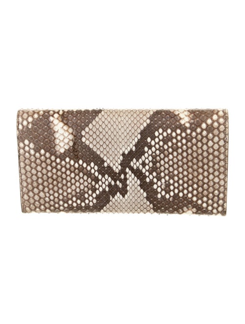 Cartier Python Animal Print Continental Wallet