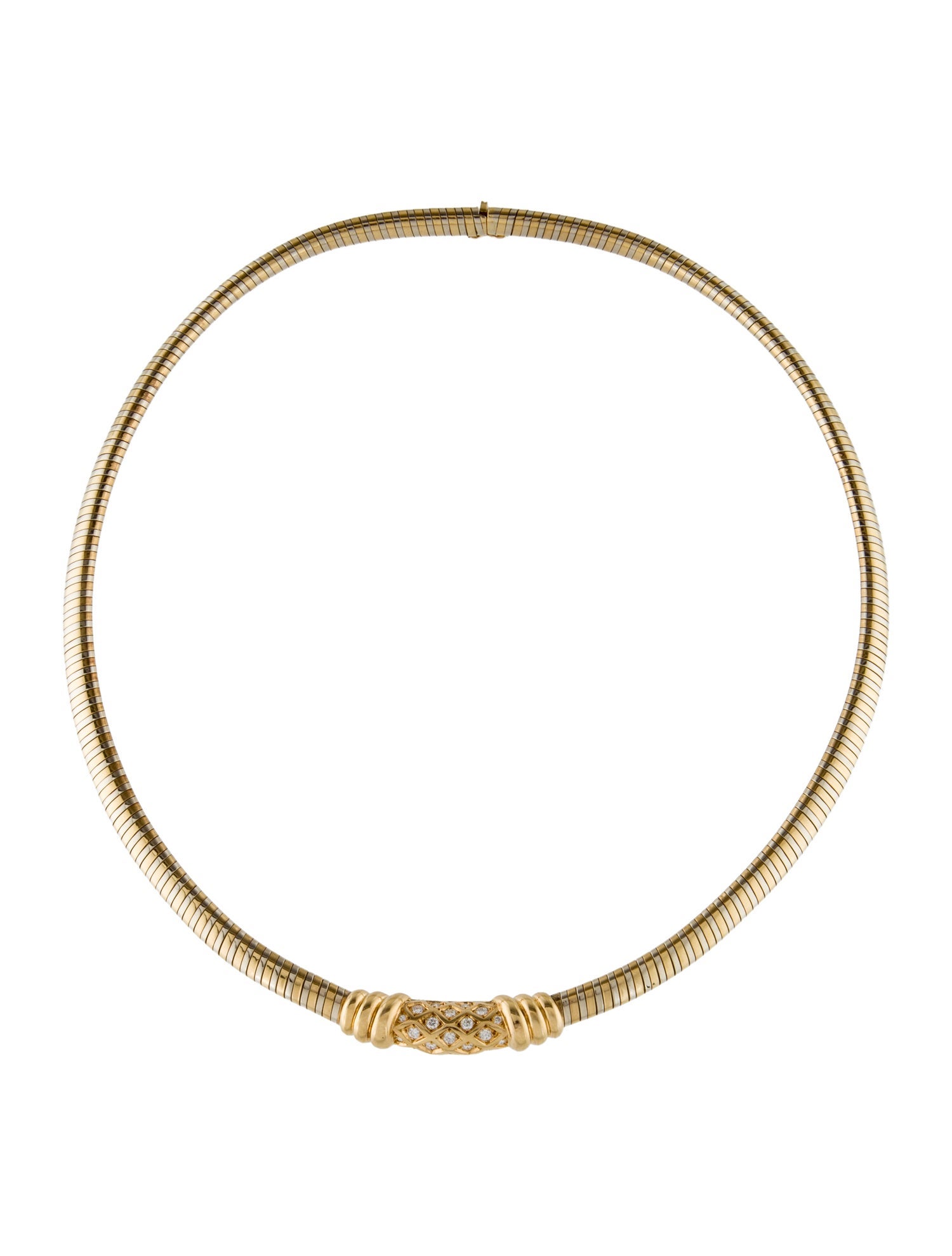 Cartier Vintage Diamond Tubogas Necklace