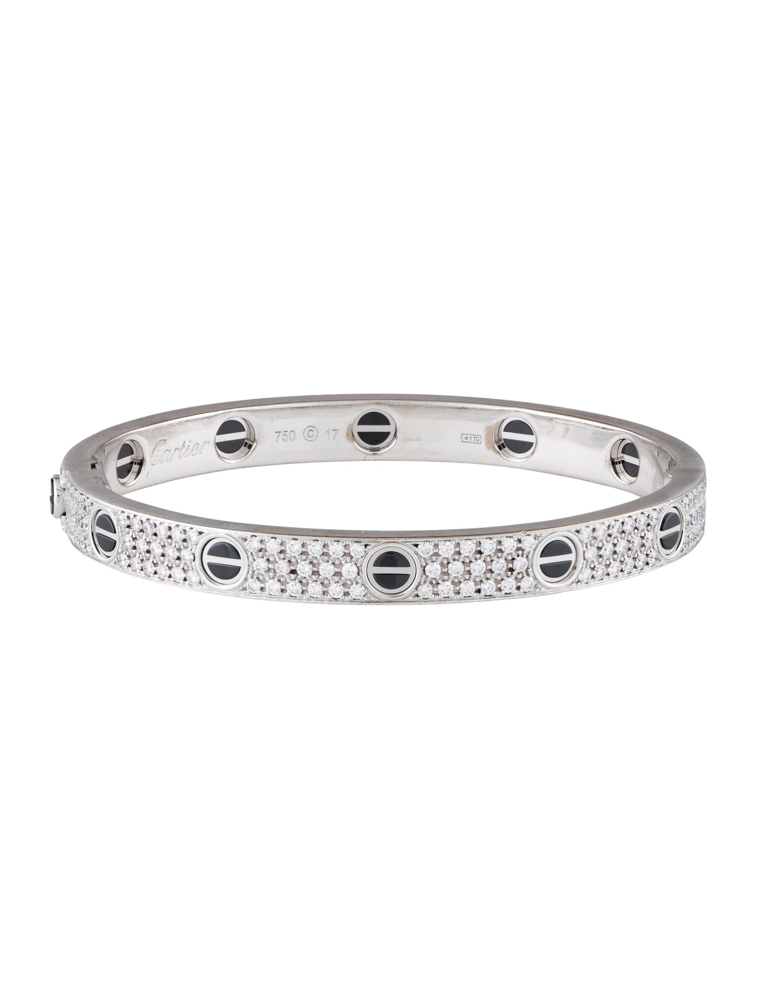 Cartier Diamond-Paved Ceramic Classic LOVE Bracelet