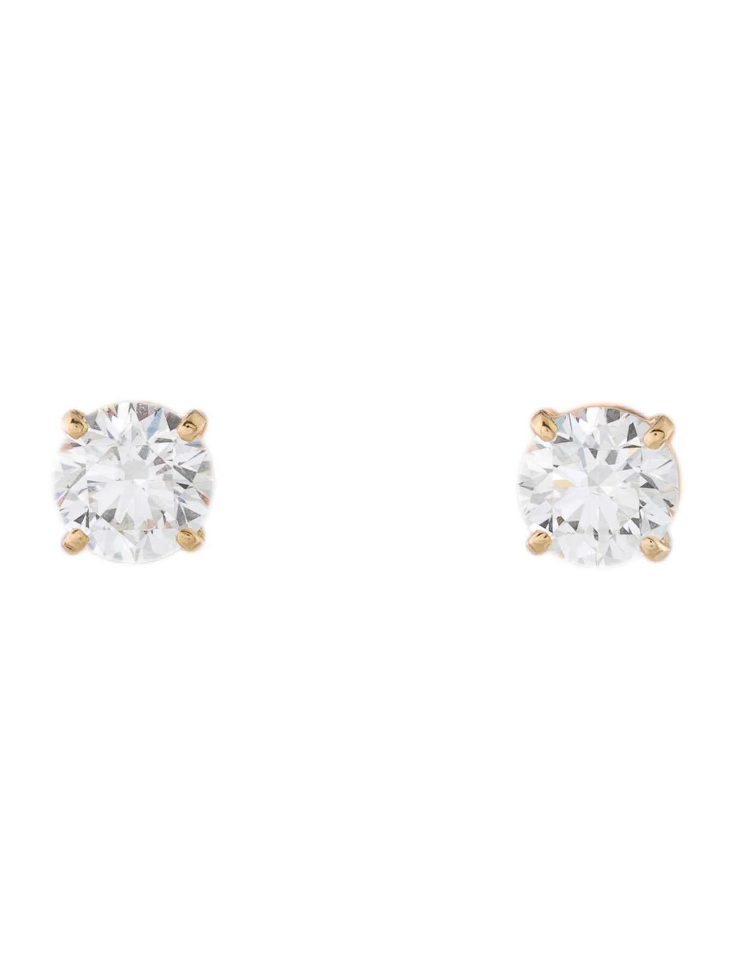 Cartier 1.06ctw Diamond Solitaire Stud Earrings