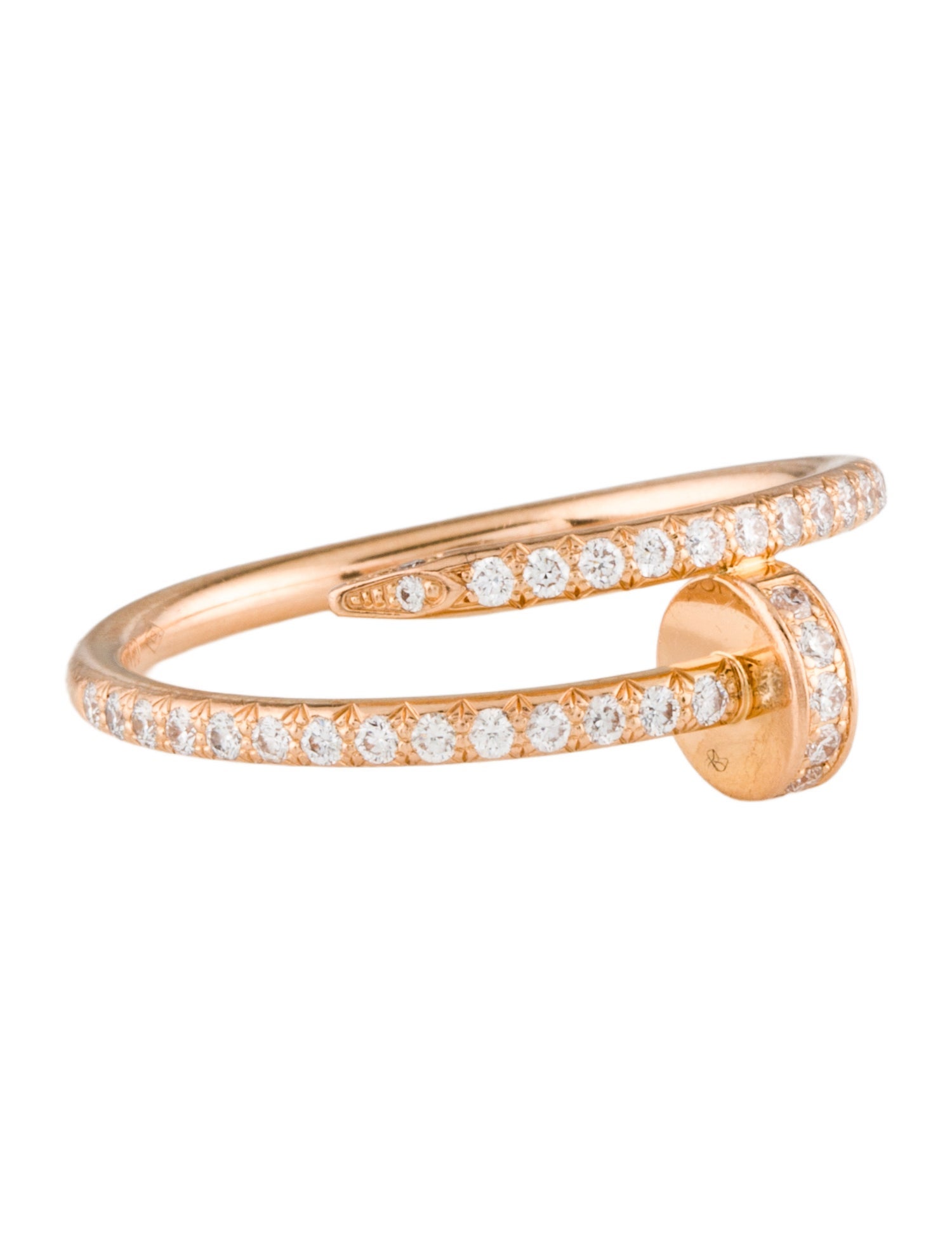 Cartier Juste un Clou Ring, Small Model, Half-Paved