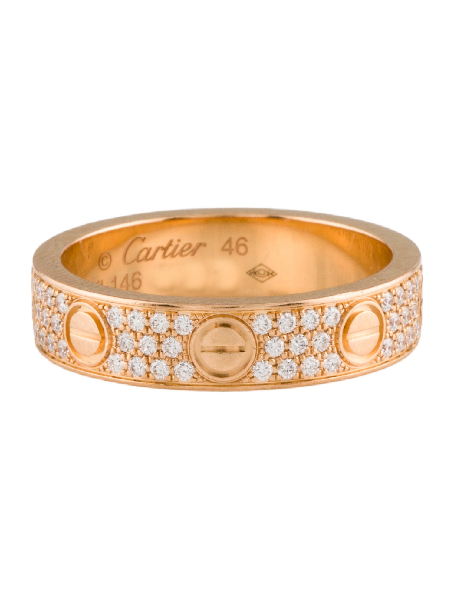 Cartier Love Ring, Small Model, Paved