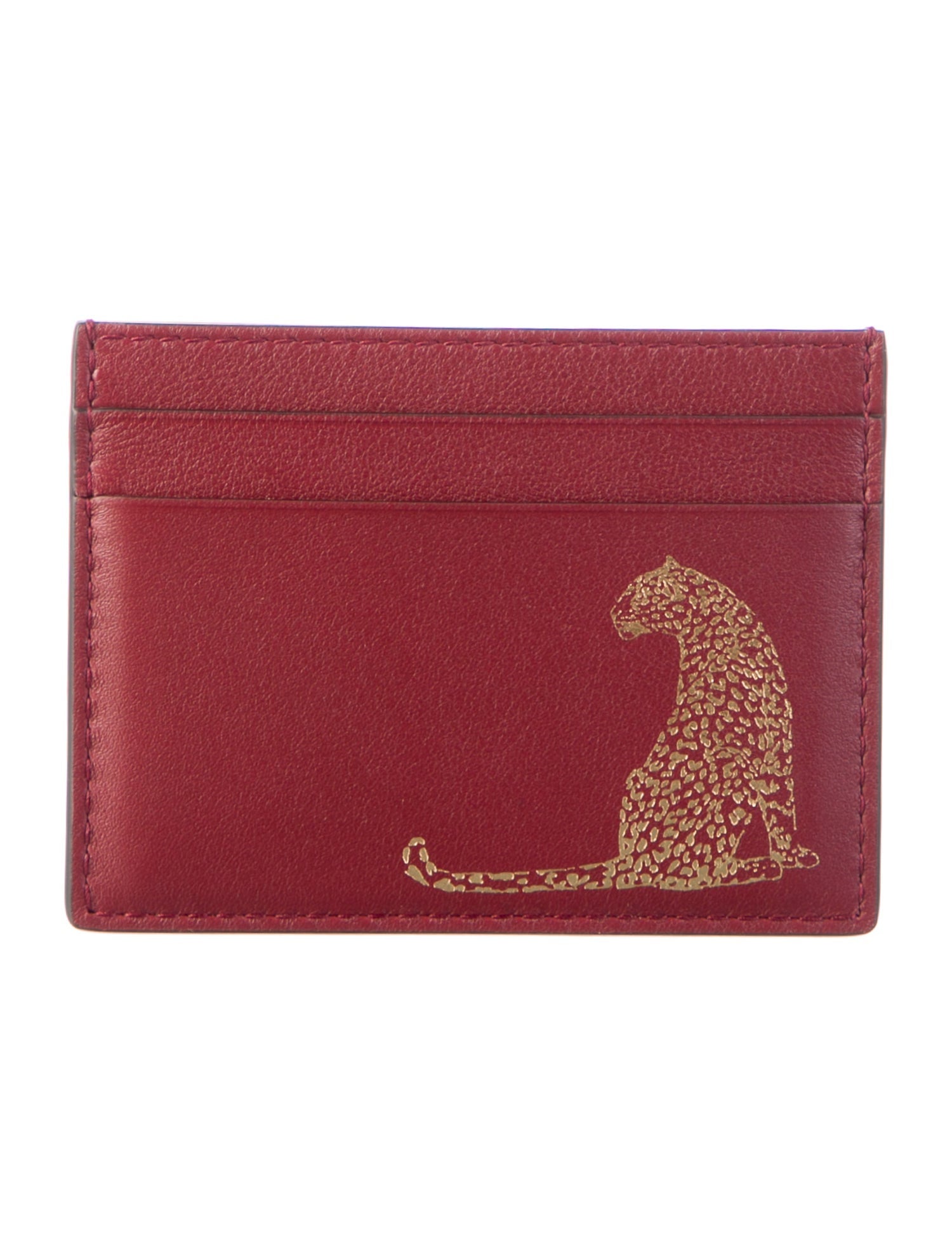 Cartier Leather Graphic Print Card Holder
