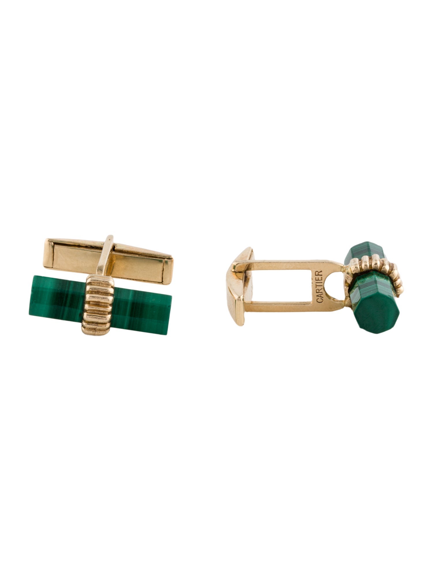 Cartier Vintage Malachite Cufflinks