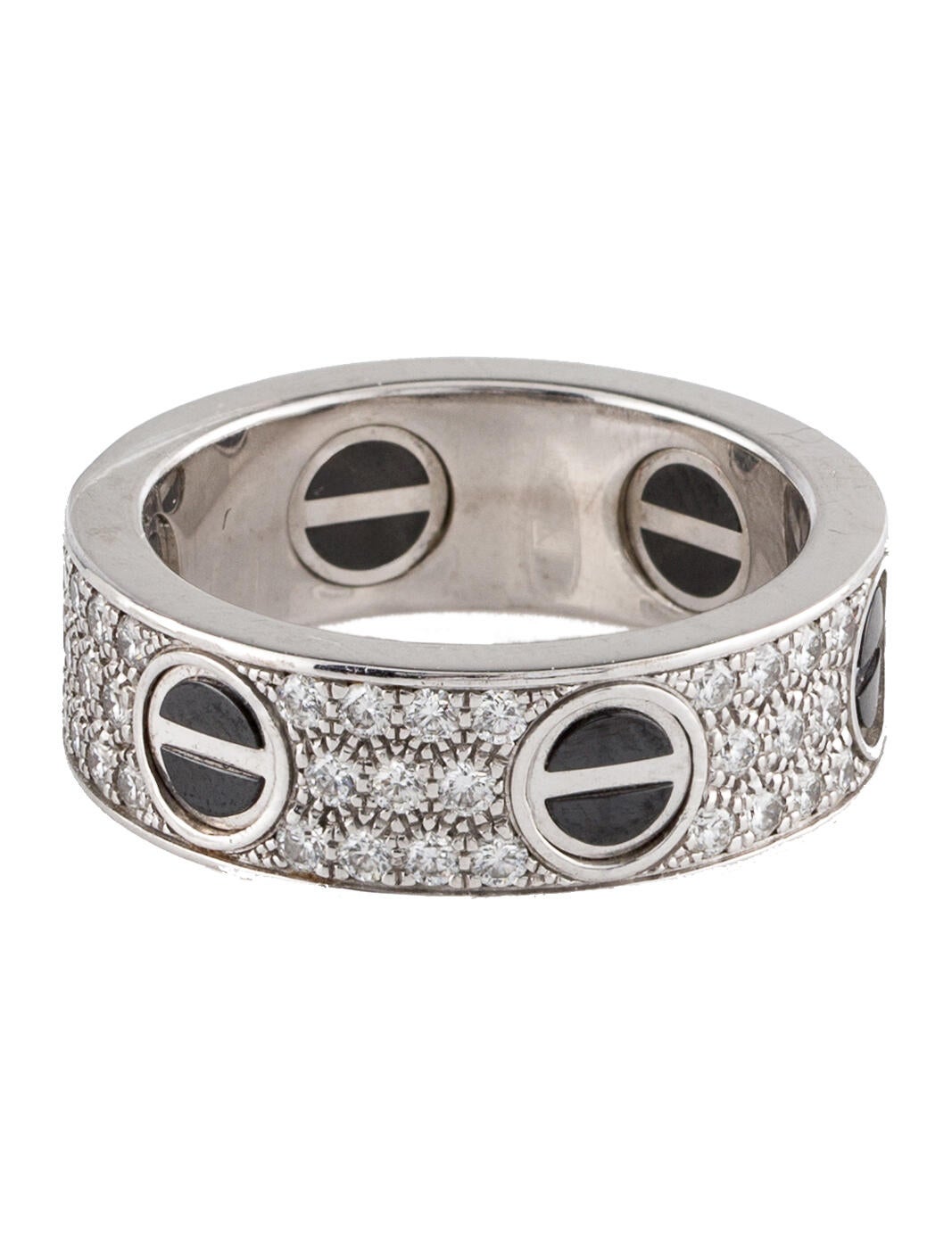 Cartier Diamond-Paved Ceramic LOVE Ring