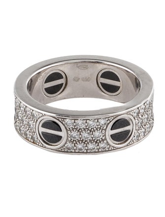 Cartier Diamond-Paved Ceramic LOVE Ring
