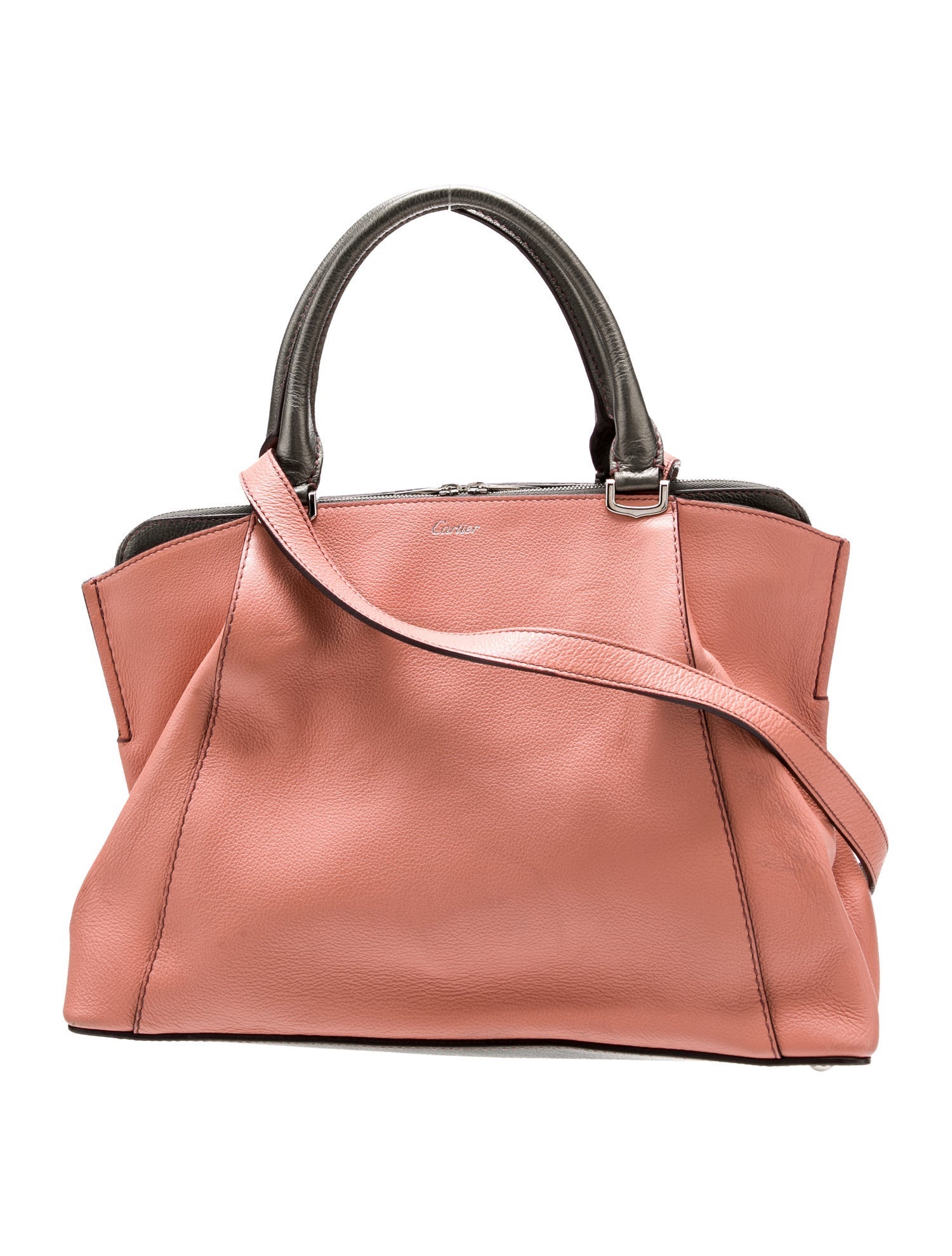 Cartier Leather Top Handle Bag