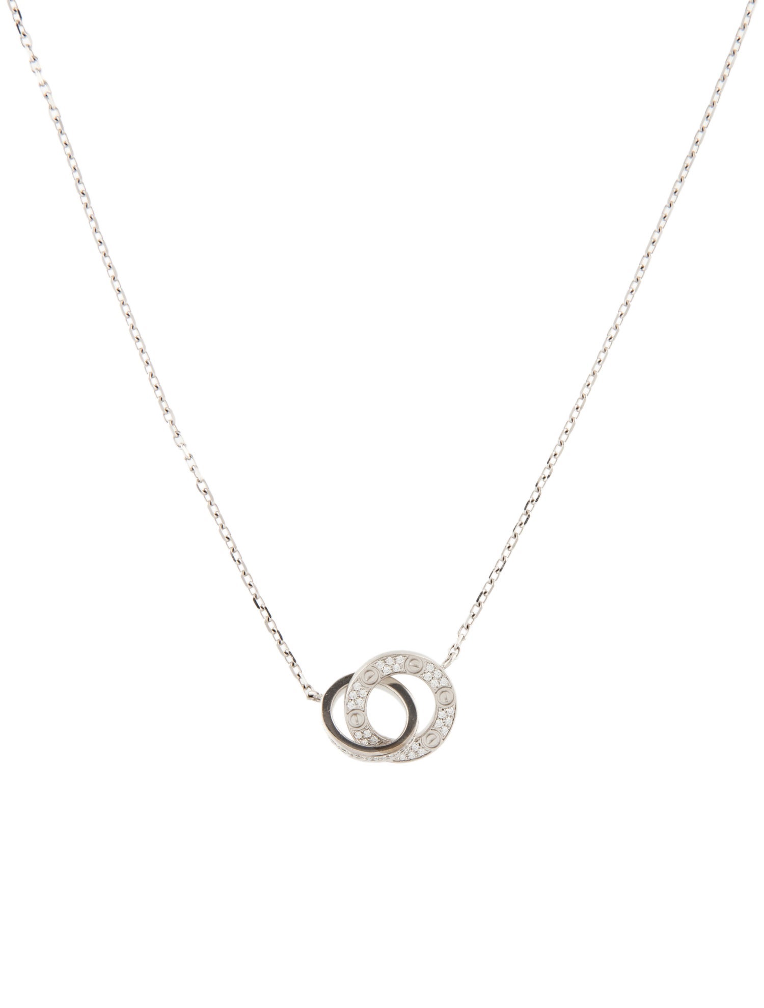 Cartier LOVE Pendant Pave Necklace