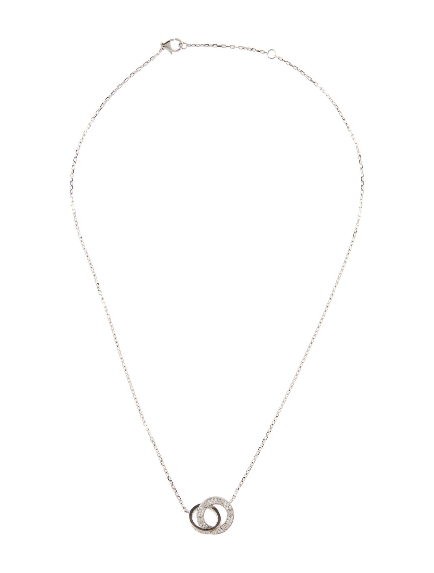 Cartier LOVE Pendant Pave Necklace