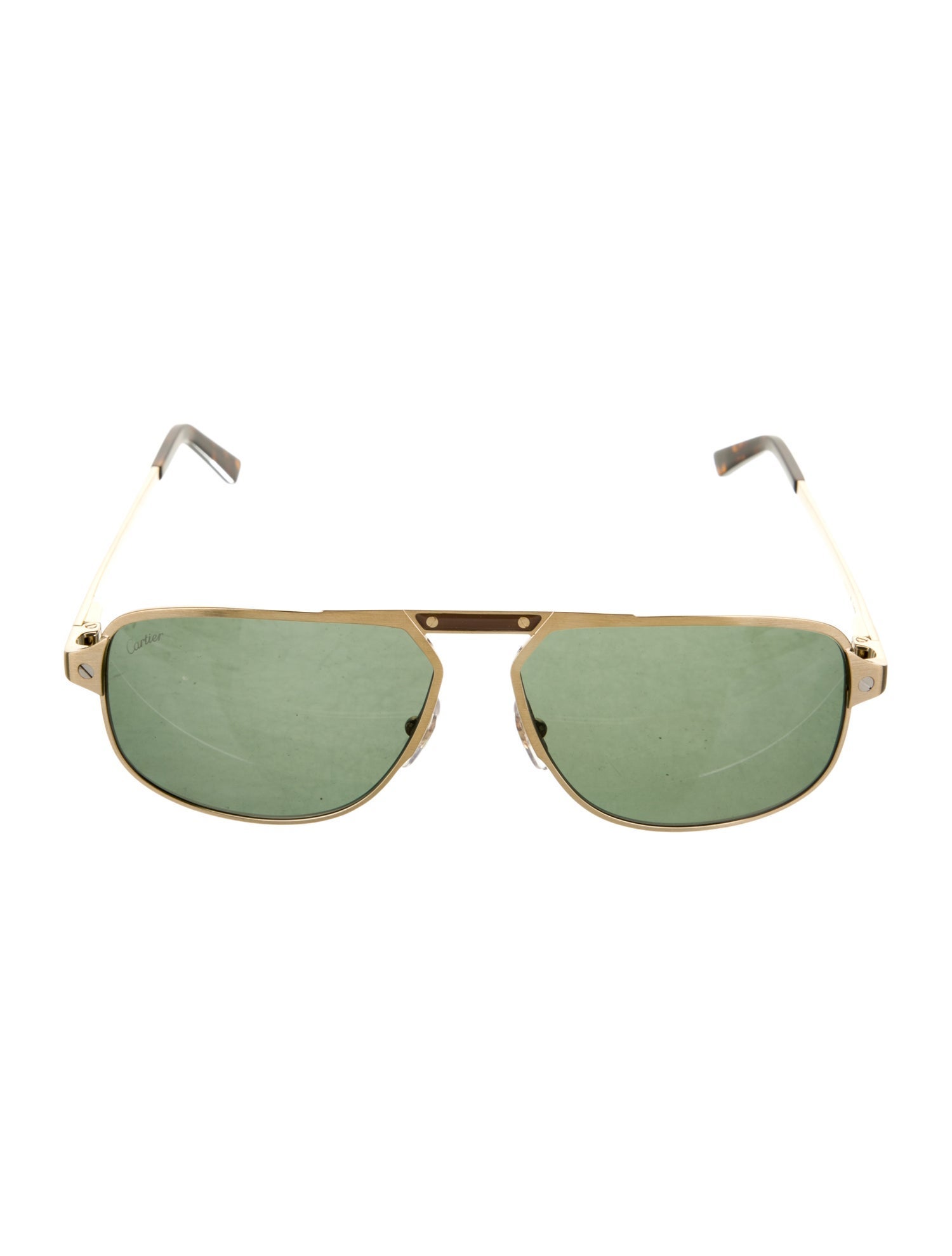 Cartier Pilot Signature Logo Sunglasses