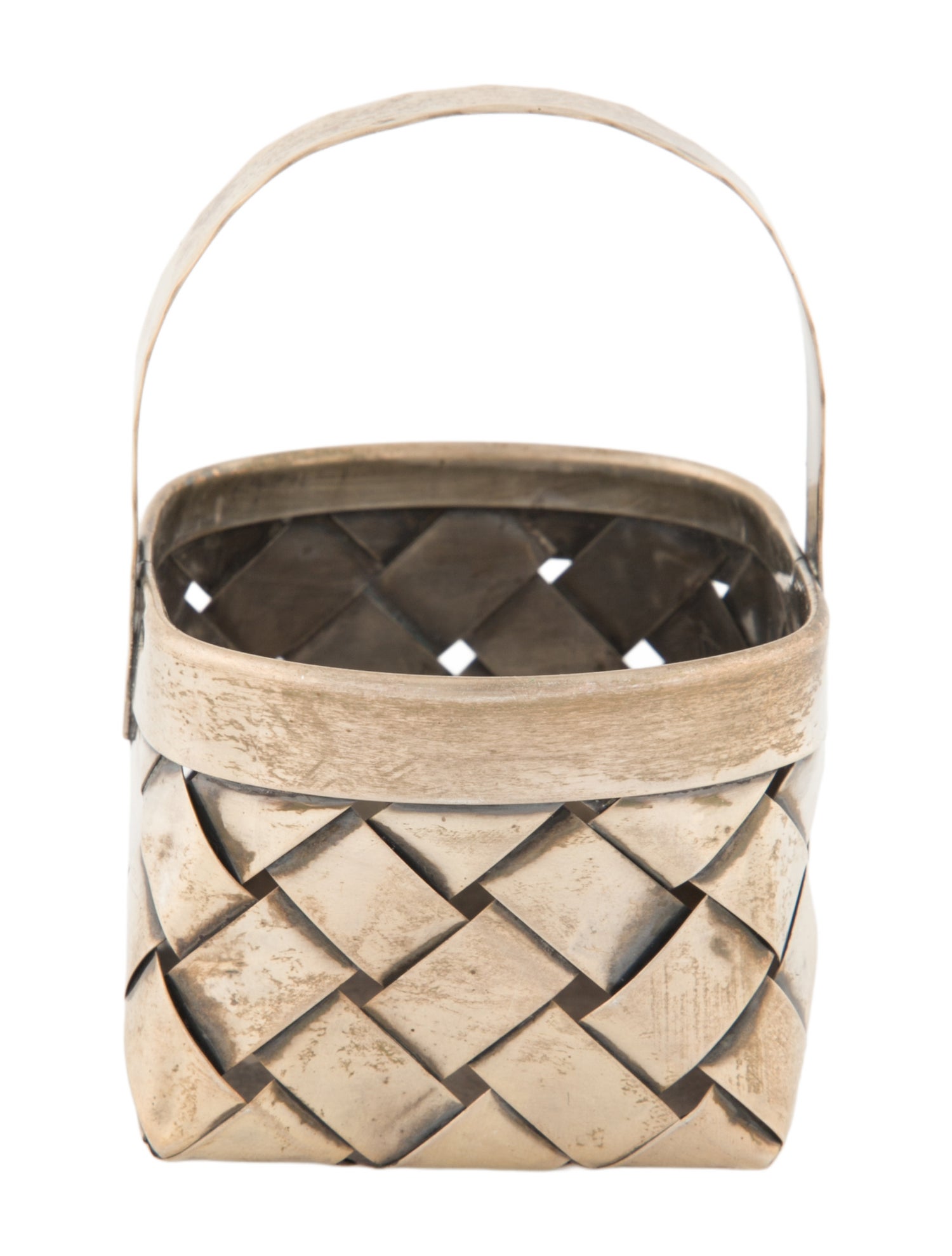 Cartier Sterling Silver Woven Mini Basket