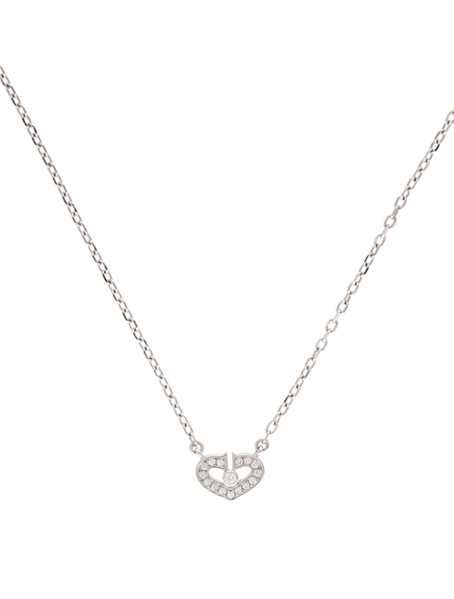 Cartier Diamond Hearts and Symbols Pendant Necklace