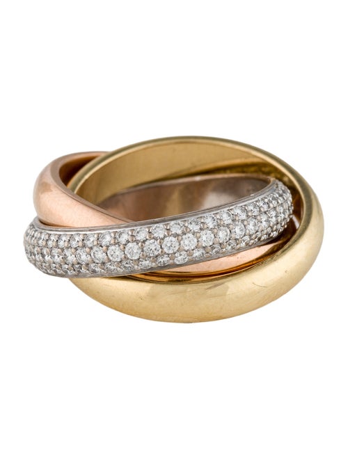 Cartier Trinity Ring, Half Pavéd