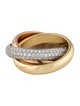 Cartier Trinity Ring, Half Pavéd