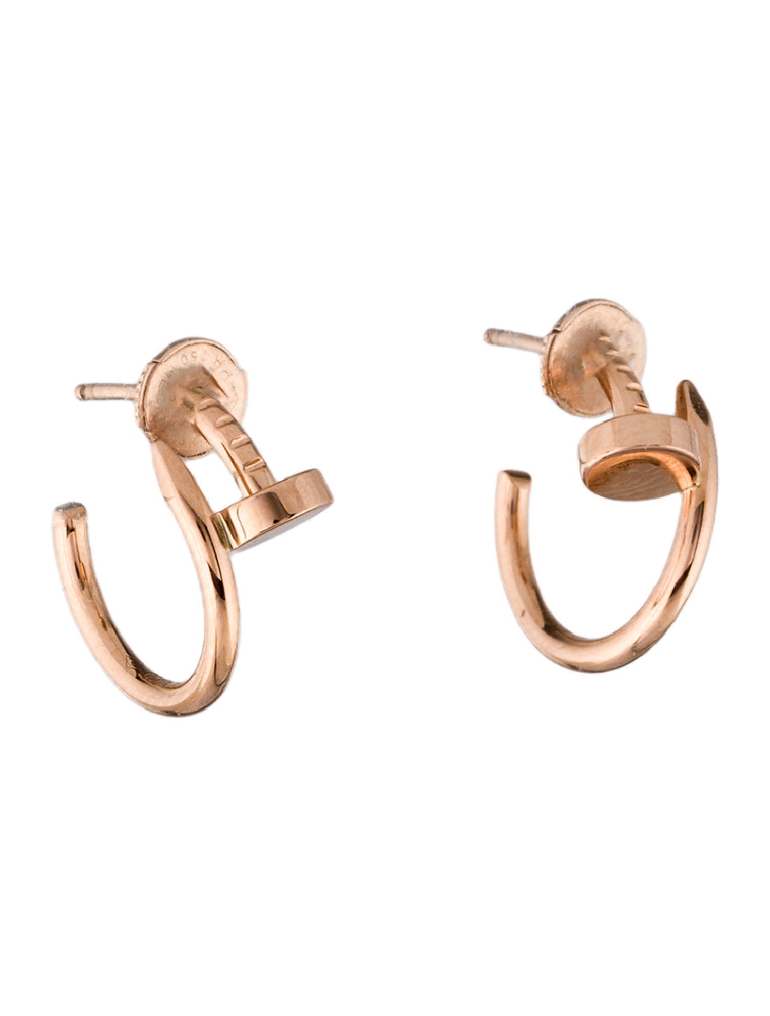 洗練ジュエリー【Cartier】Juste un Clou hoop earrings PG SM CRB8301431 - Juste un Clou earrings - White gold, diamonds