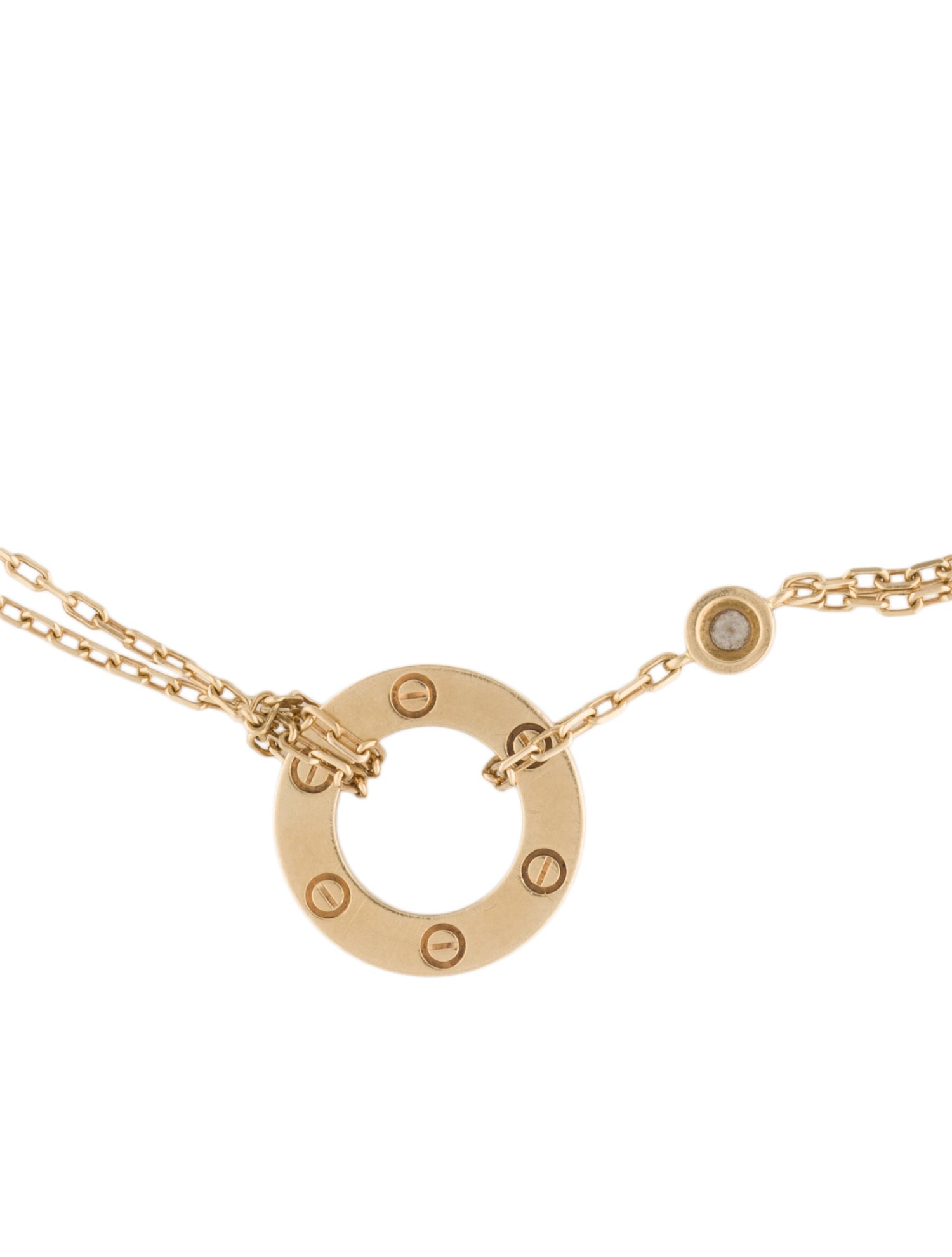 Cartier 2 Diamond Chain Love Bracelet