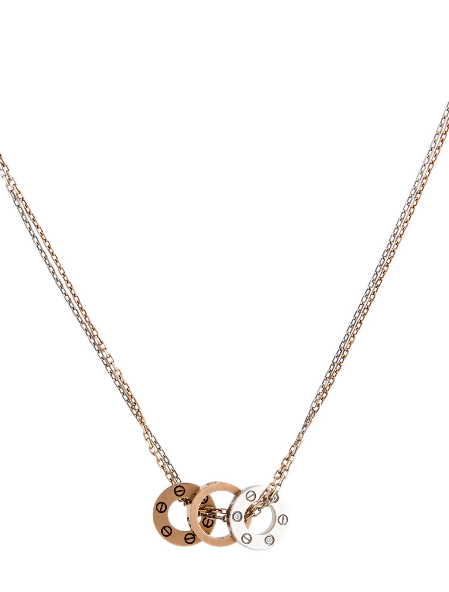 Cartier 6 Diamond LOVE Pendant Necklace