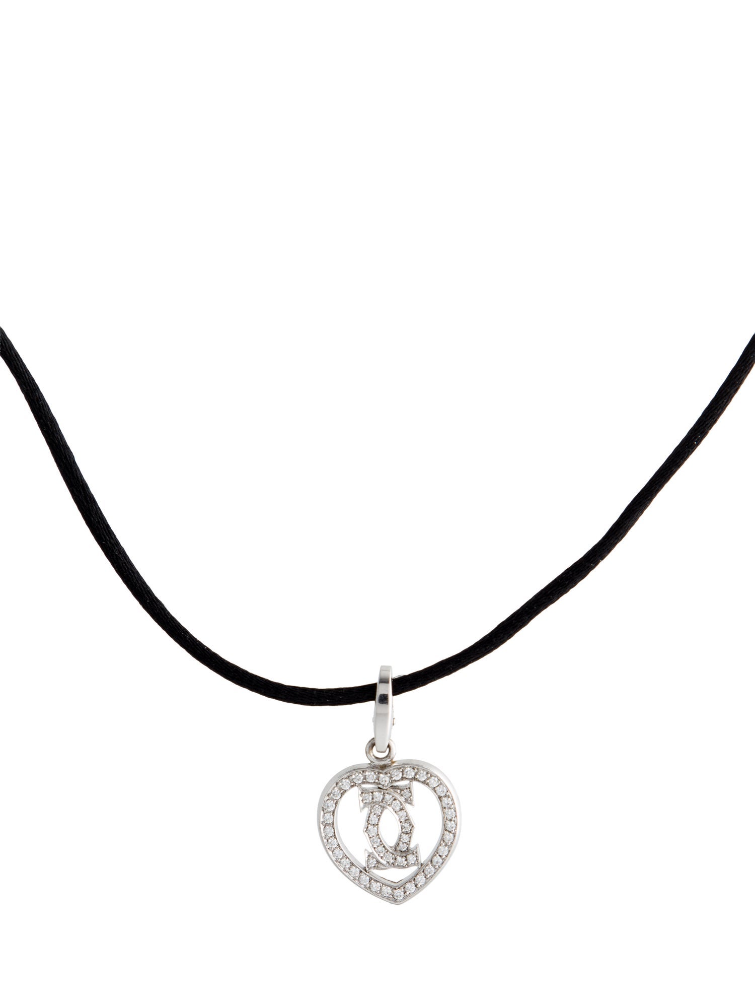 Cartier Diamond C de Cartier Heart Charm Necklace