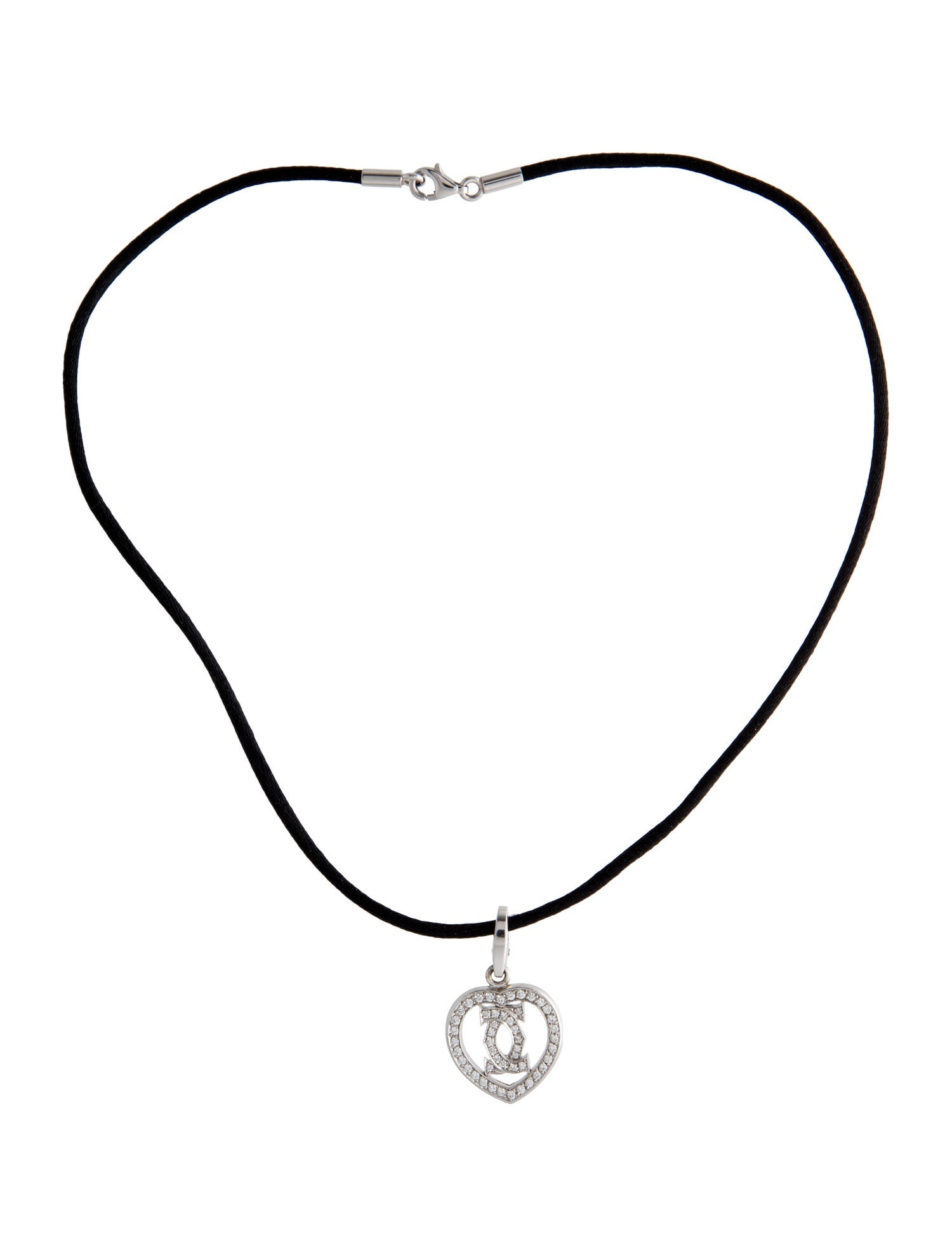 Cartier Diamond C de Cartier Heart Charm Necklace