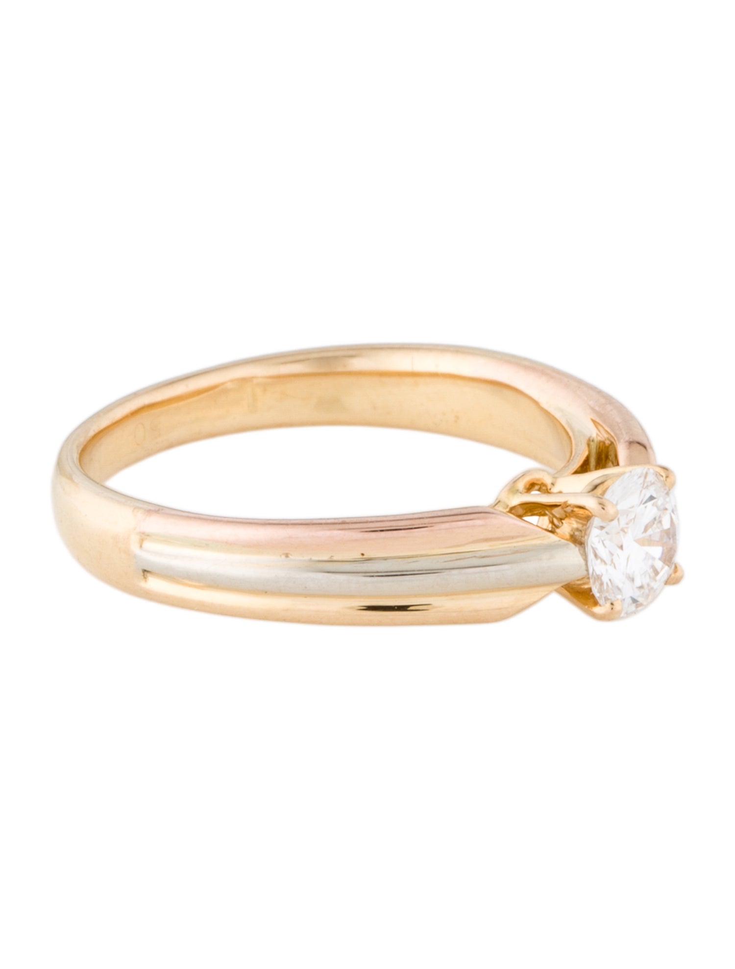 Cartier Vintage 18K Diamond Trinity Engagement Ring