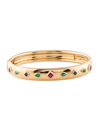 Cartier Multi-Stone Byzantine Bangle Bracelet