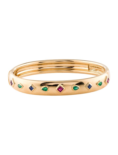 Cartier Multi-Stone Byzantine Bangle Bracelet