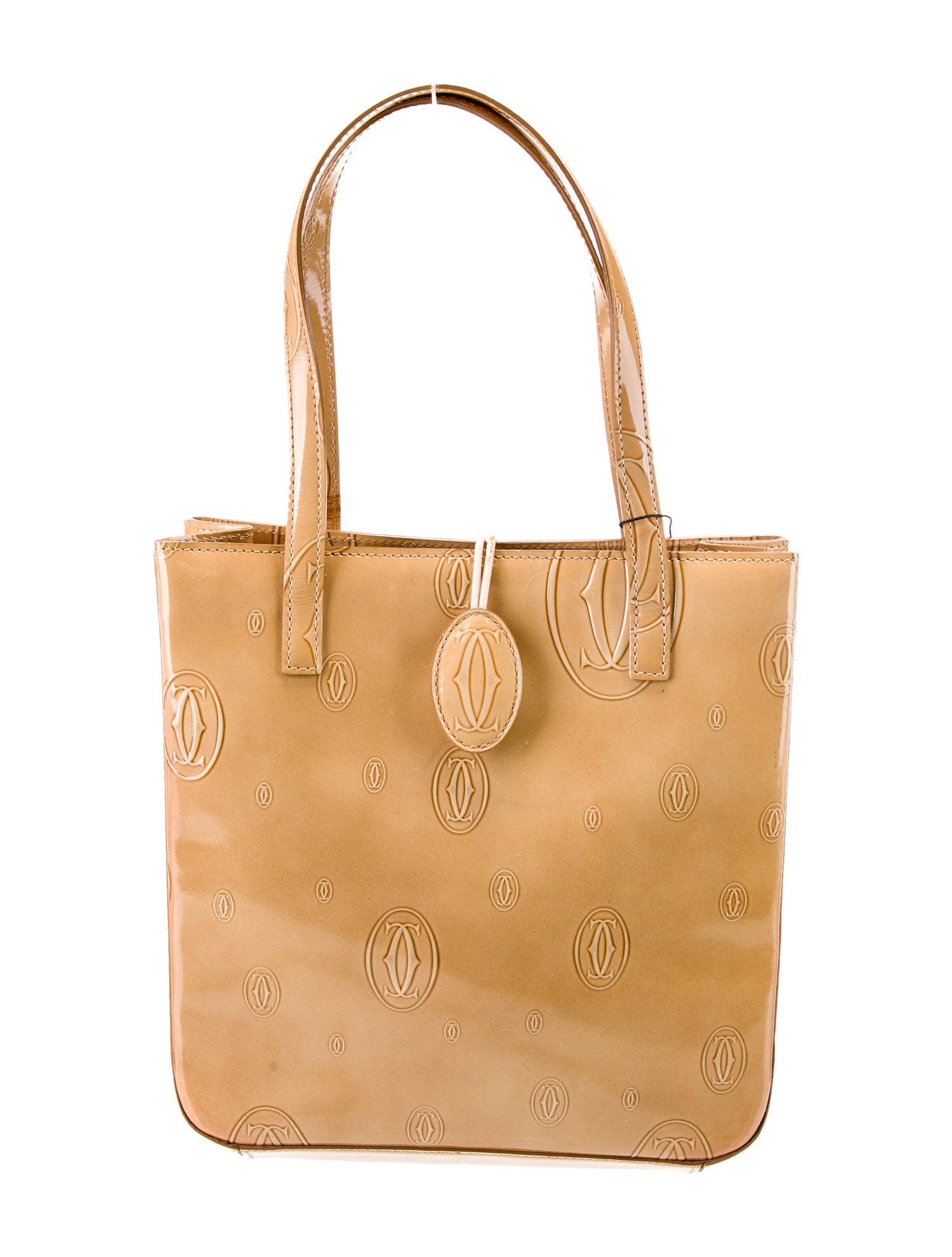 Cartier Patent Leather Top Handle Bag