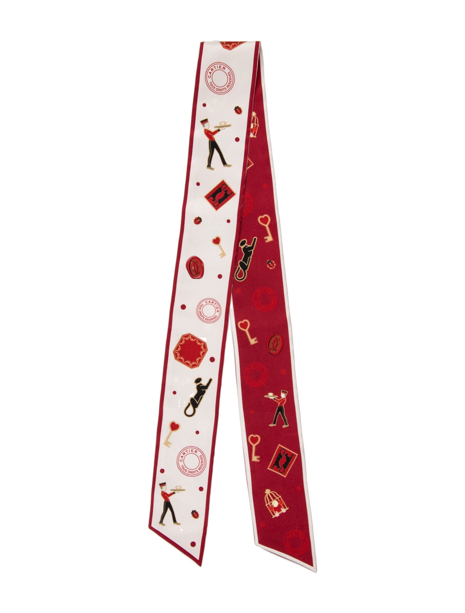 Cartier Silk Printed Scarf w/ Tags