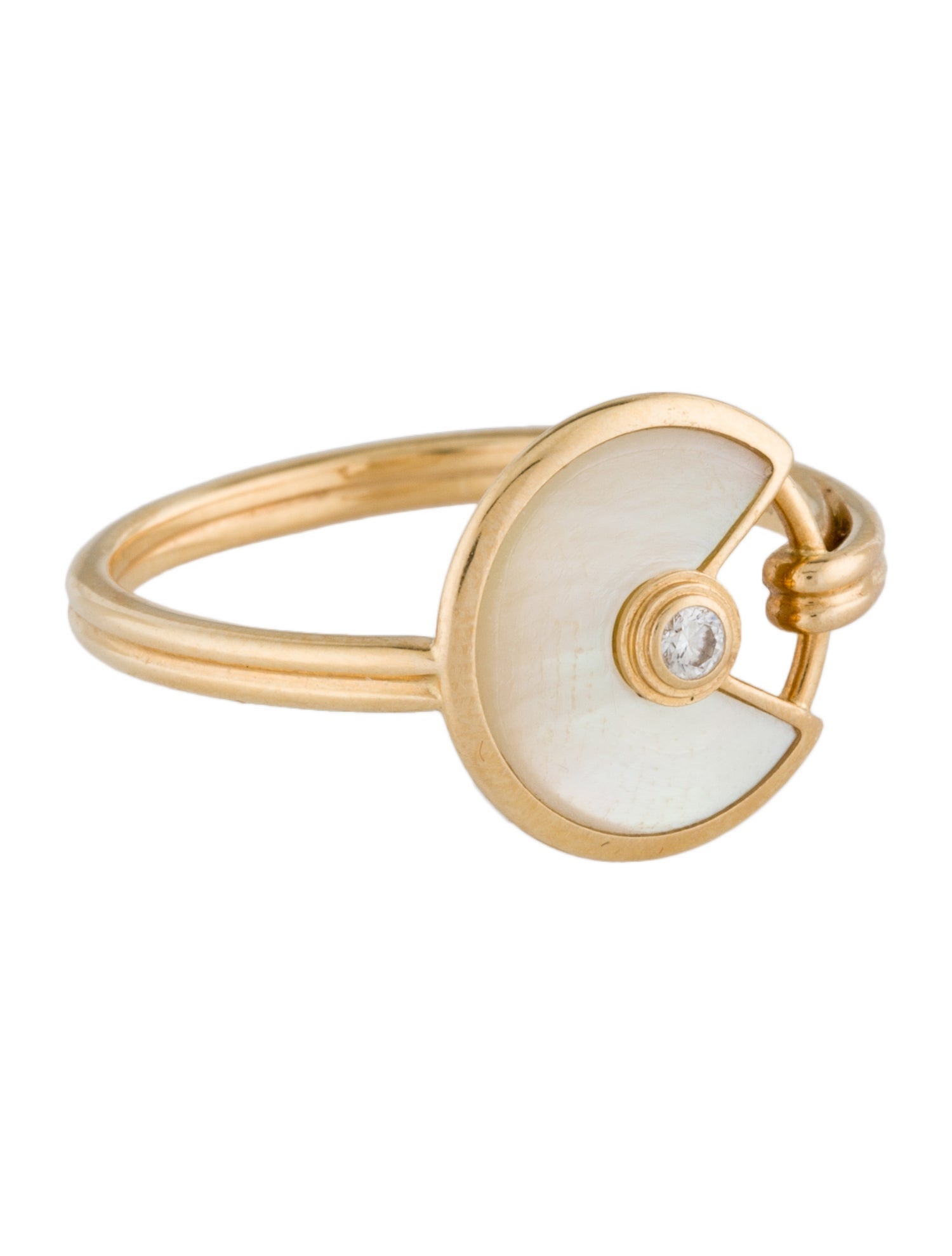 Cartier Mother of Pearl Amulette de Cartier Ring, XS Model